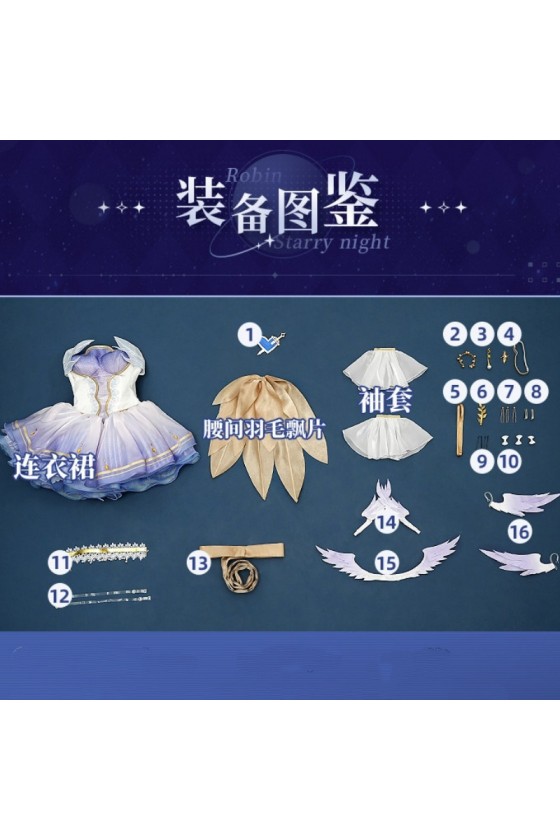 1/3 Delusion Honkai Star Rail Robin Starry Night Fanart Cosplay Costume